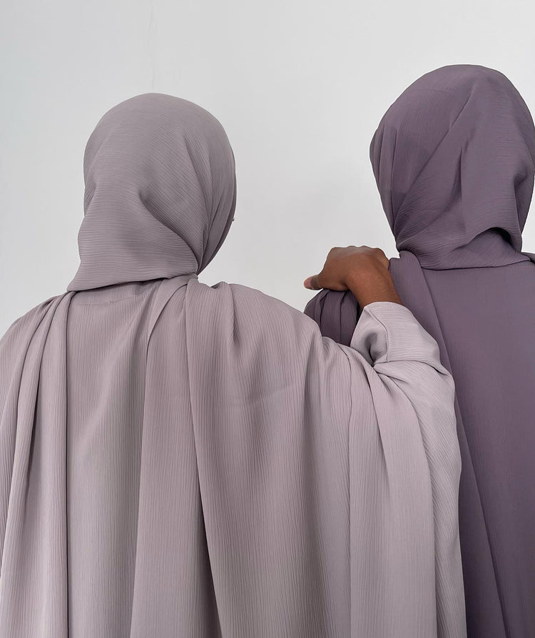 Abaya Dune Gris incl. Maxi Hijab - Faraasha Collection
