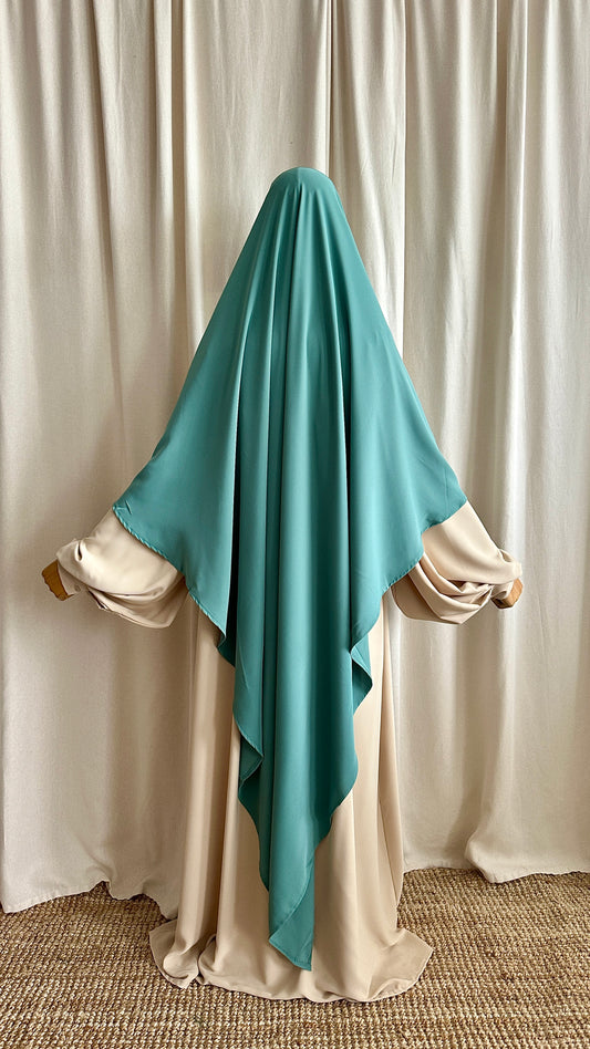 Tria Knie Khimar Turquoise - Medina Silk Co.