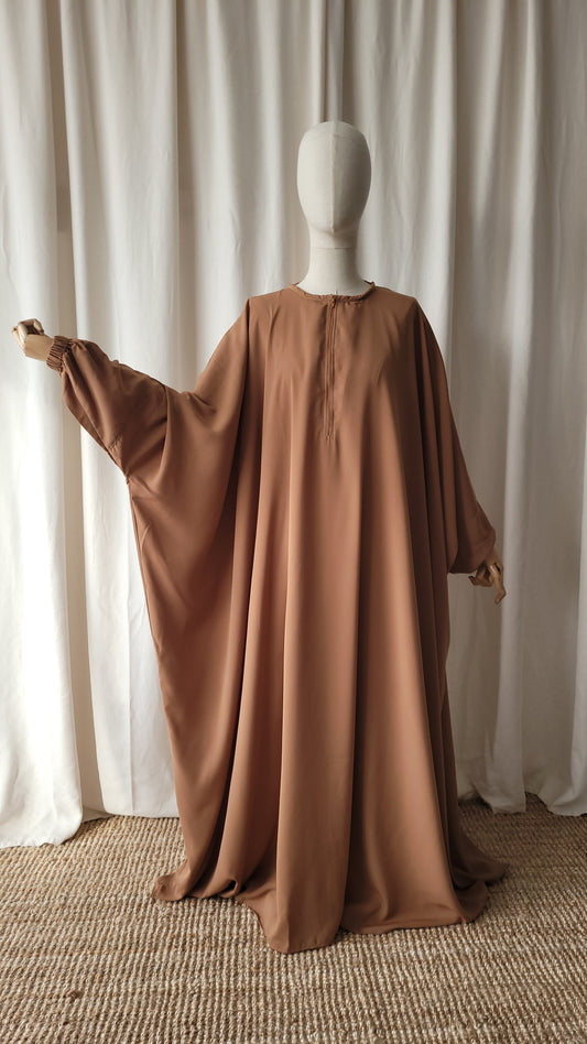 Straight Sleeve Abaya Camel - Al Mouslimate