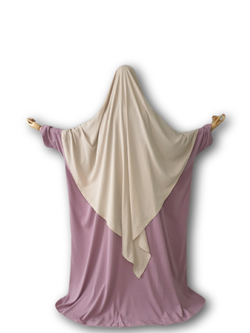 Straight Sleeve Abaya Rose Nude - Al Mouslimate
