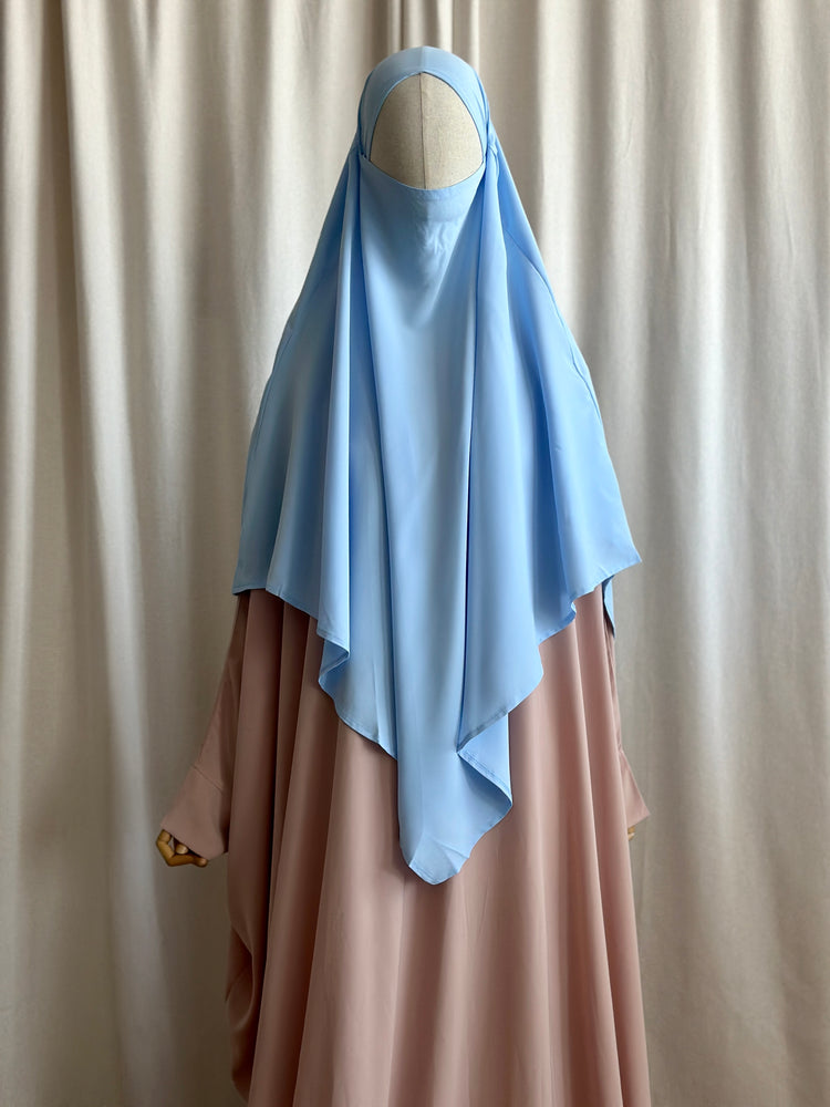 Tria Heup Khimar Powder Blue - Medina Silk Co.