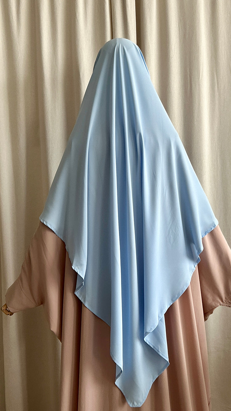 Tria Heup Khimar Powder Blue - Medina Silk Co.