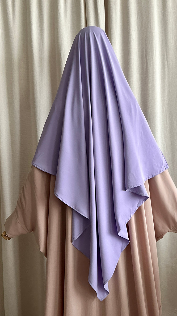 Tria Heup Khimar Lavender - Medina Silk Co.