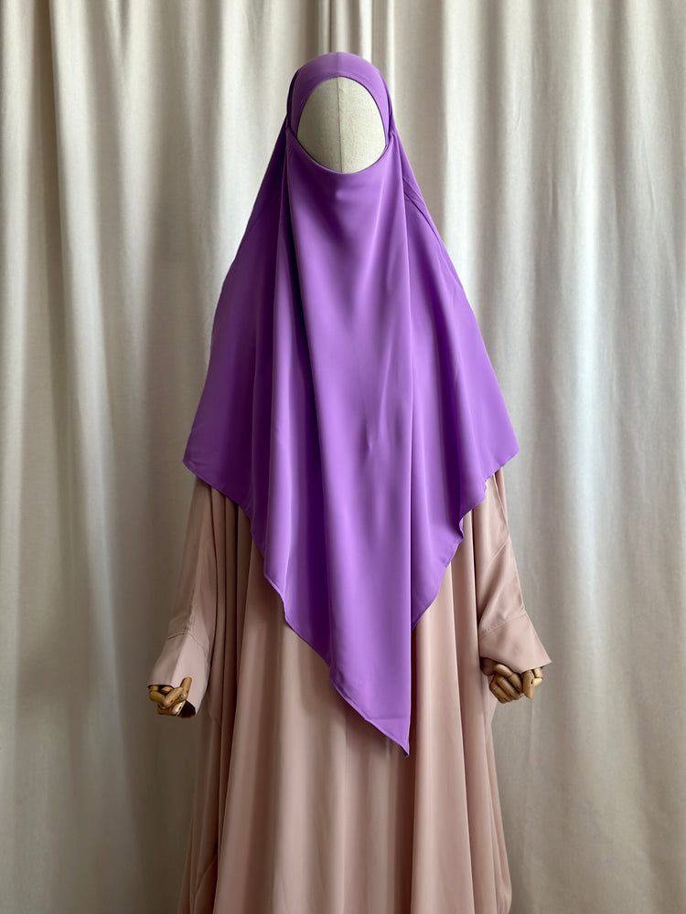 Tria Heup Khimar Violet - Medina Silk Co.