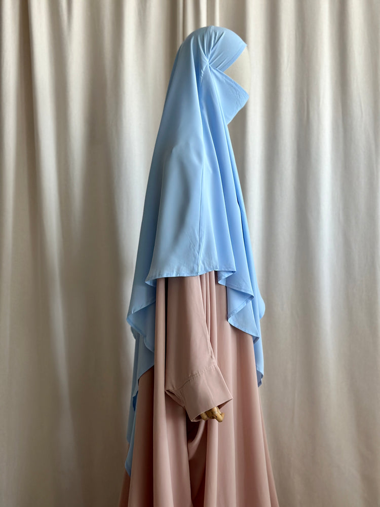 Tria Heup Khimar Powder Blue - Medina Silk Co.